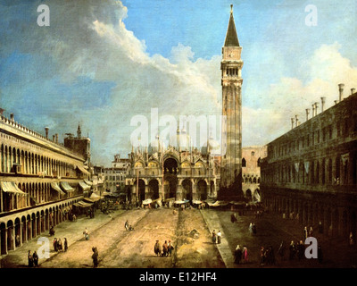 La piazza San Marco à Venise ca. Canaletto 1723-24 . Venise Italie italien 1697-1768 Banque D'Images
