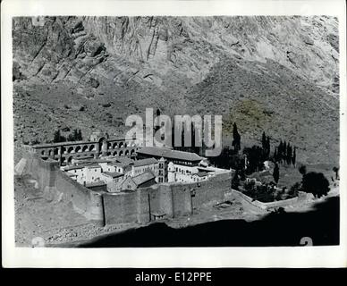 24 février 2012 - une vue sur le Monastère de Sainte Catherine qui a été construite au Vie siècle par l'empereur Justinien, et est le seul monastère au monde à contenir une mosquée islamique. Banque D'Images