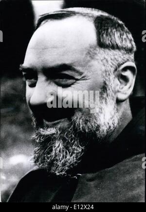 Le 26 février 2012 - Photo montre : Close - Up de Padre Pio. Banque D'Images