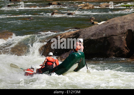 Rafting sur la rivière ocoee Banque D'Images