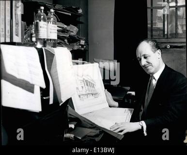 29 février 2012 - Le plus ancien employé de la Royal Opera House est la résidence Ingénieur, Sydney Cheney qui a été à Covent Garden Banque D'Images