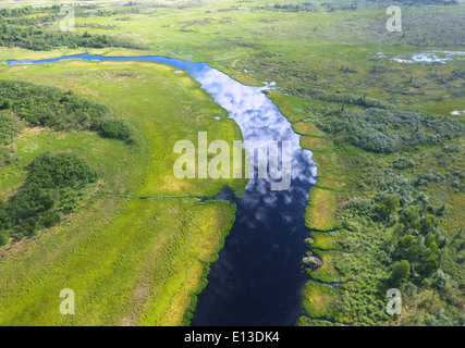 Les zones humides du delta du Yukon NWR Banque D'Images