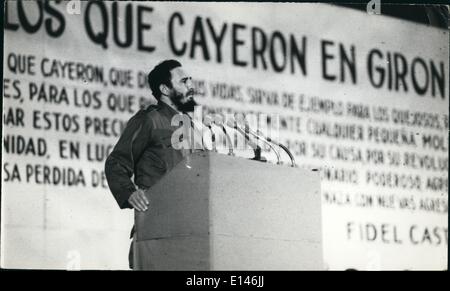 16 avril 2012 - Fidel Castro. Banque D'Images