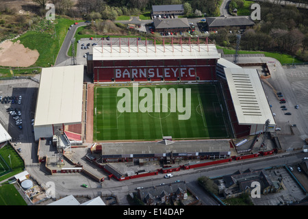 Une vue aérienne de Oakwell Barnsley, accueil de Barnsley Football Club Banque D'Images