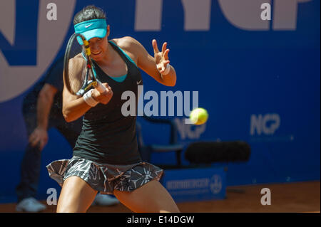 Forhand dur par Caroline Garcia (FRA) Caroline Garcia (FRA) vs Karin Knapp (ITA) Viertelfinale,tennis,WTA-Einzel, Nuernberg,tennis,WTA, femme, 22.mai 2014, Banque D'Images