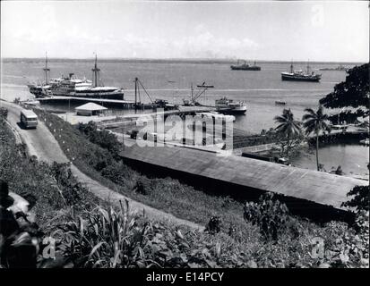 Avril 18, 2012 - une vue sur le port de Sorong, Néerlandais Nouvelle Guinée. Banque D'Images