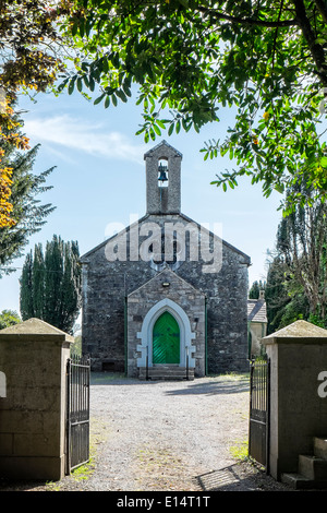 L'ancienne église désaffectée construite en pierre à Kilmessan, comté de Meath, Irlande Banque D'Images