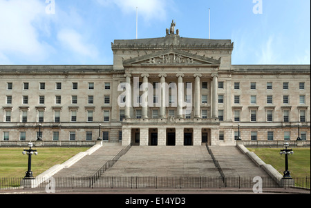 Stormont, édifices du Parlement, le siège de l'Assemblée d'Irlande du Nord et de l'exécutif d'Irlande du Nord, Belfast, Royaume-Uni. Banque D'Images