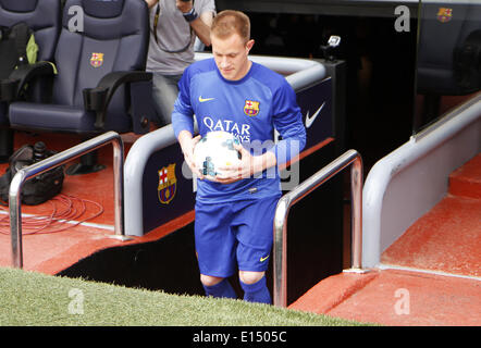 Barcelone, Espagne. 22 mai, 2014. présentation de Ter Stegen, nouveau joueur du FC Barcelone, dans les bureaux du club, le 22 mai 2014. Photo : Joan Valls/Urbanandsport Nurphoto /. © Joan Valls/NurPhoto ZUMAPRESS.com/Alamy/Live News Banque D'Images