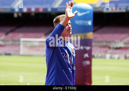 Barcelone, Espagne. 22 mai, 2014. présentation de Ter Stegen, nouveau joueur du FC Barcelone, dans les bureaux du club, le 22 mai 2014. Photo : Joan Valls/Urbanandsport Nurphoto /. © Joan Valls/NurPhoto ZUMAPRESS.com/Alamy/Live News Banque D'Images