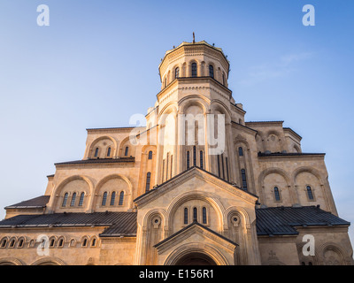 La cathédrale de la Sainte Trinité (Sameba) à Tbilissi (Géorgie). Banque D'Images