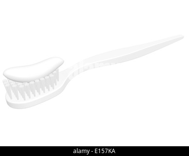 3D Render of a Brosse à dents avec du dentifrice Banque D'Images