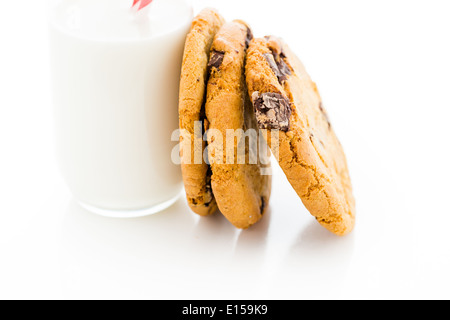 Gros morceaux de chocolat gourmet cookies. Banque D'Images