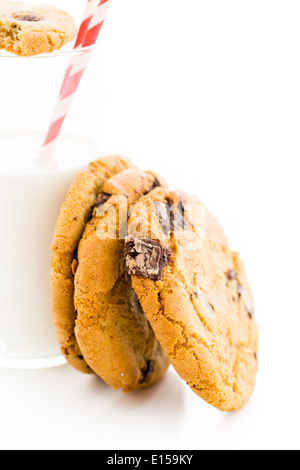 Gros morceaux de chocolat gourmet cookies. Banque D'Images