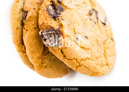 Gros morceaux de chocolat gourmet cookies. Banque D'Images