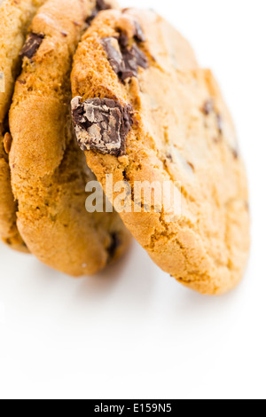 Gros morceaux de chocolat gourmet cookies. Banque D'Images