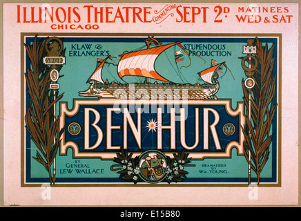 Ben-Hur Klaw & Erlanger's production prodigieux, affiche publicitaire, vers 1901 Banque D'Images