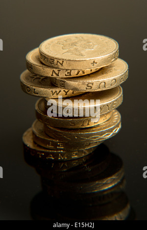 Pile de pièces livre Banque D'Images