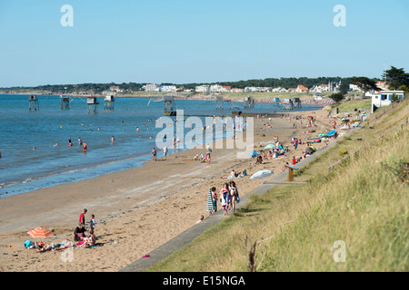 La Plaine-sur-Mer (Loire-Atlantique) ministère : la plage Banque D'Images