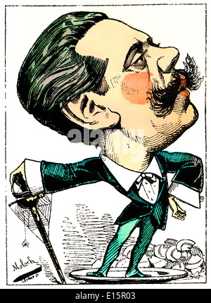 Paul Adolphe Granier de Cassagnac Marie Prosper, 1843-1904, un journaliste français et homme politique, la caricature politique, en 1882, par un Banque D'Images