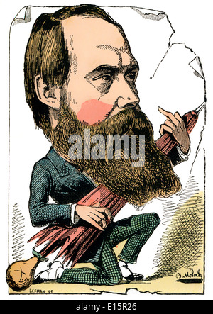 Le Prince Philippe d'Orléans, Comte de Paris ou Louis Philippe Albert, 1838 - 1894, la caricature politique, 1882, par Alphonse Hector Banque D'Images