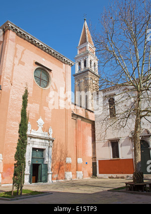 Venise - portail sud de l'église San Francesco della Vigna Banque D'Images