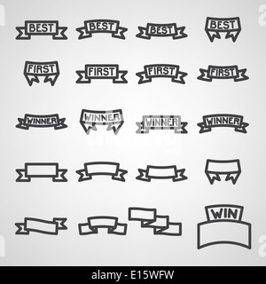 Remise des prix et trophées icons set Banque D'Images Remise des prix et trophées icons set Banque D'Images