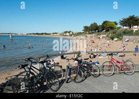 La Plaine-sur-Mer (Loire-Atlantique) ministère : la plage Banque D'Images