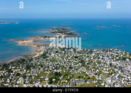 Carantec (Finistère) Vue aérienne Banque D'Images