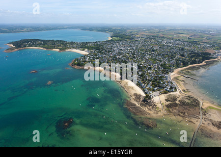 Carantec (Finistère) Vue aérienne Banque D'Images