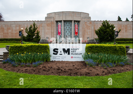 Le Musée des Arts Asiatiques est situé au coeur de Seattle's Volunteer Park. Banque D'Images