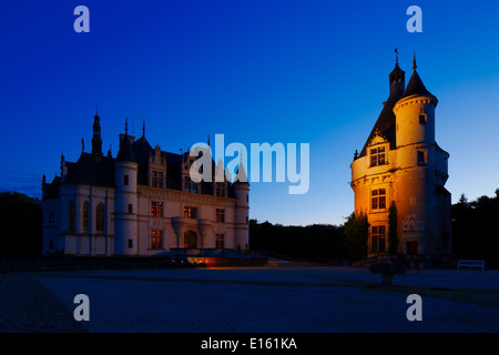 Château de Chenonceau est situé près du petit village de Chenonceaux, sur la vallée de la Loire en France Banque D'Images