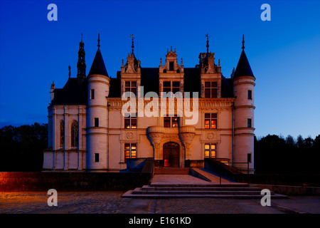 Château de Chenonceau est situé près du petit village de Chenonceaux, sur la vallée de la Loire en France Banque D'Images