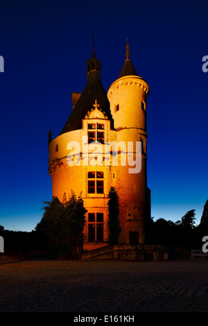 Château de Chenonceau est situé près du petit village de Chenonceaux, sur la vallée de la Loire en France Banque D'Images