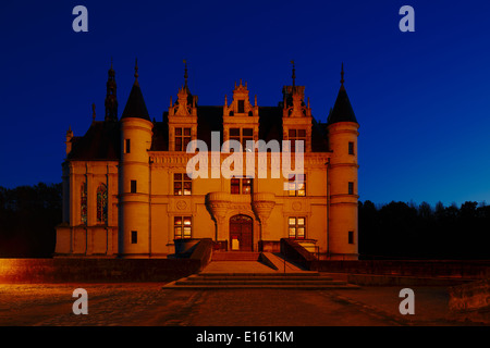 Château de Chenonceau est situé près du petit village de Chenonceaux, sur la vallée de la Loire en France Banque D'Images