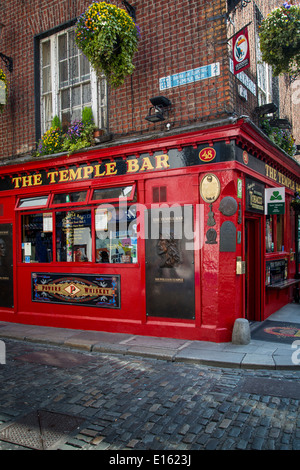 Soirée au Temple Bar historique, Dublin, Irlande, Irlande Comté Banque D'Images