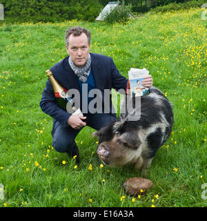 Bollinger Everyman Wodehouse Prix décerné à Edward St Aubyn pour son livre 'perdu pour des mots' à Hay Festival 2014 ©Jeff Morgan Banque D'Images