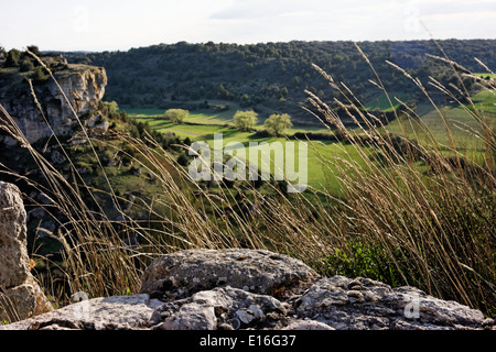 Calatañazor soria Espagne Castille et Leon ville pueblo vieux village de pierre en bois bois pauvres authentique Banque D'Images