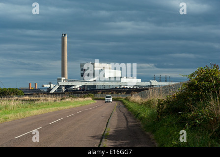 Lynemouth Power Station, sur la côte de Northumberland, au nord-est de Washington, UK Banque D'Images