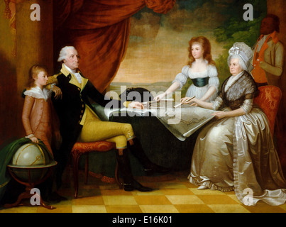 La famille de Washington par Edward Savage, 1789-96 Banque D'Images