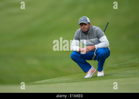 Wentworth, au Royaume-Uni. 24 mai, 2014. Francesco MOLINARI [ITA] au cours de la troisième série de 2014 BMW PGA Championship à partir de l'Ouest Cours Wentworth Golf Club : Action Crédit Plus Sport/Alamy Live News Banque D'Images