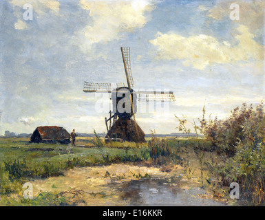 Sunny Day : un moulin sur un cours d'eau - par Paul Joseph Constantin Gabriel, 1903 Banque D'Images