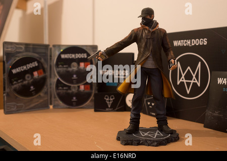 Watch Dogs - Jeu vidéo cas boîtes figurine Banque D'Images