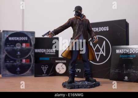 Watch Dogs - Jeu vidéo cas boîtes figurine Banque D'Images