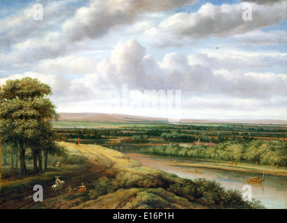 Un vaste paysage boisé par Philips Koninck, années 1670, Banque D'Images