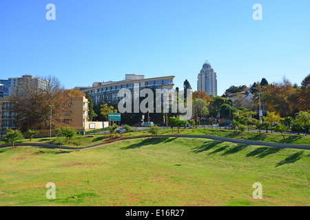 Vue aérienne de Sandton de Hyundai hélium ballon, Sandton, Johannesburg, Gauteng Province, République d'Afrique du Sud Banque D'Images