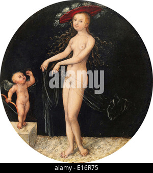 Vénus et Cupidon par Lucas Cranach le Vieux, 1527 Banque D'Images