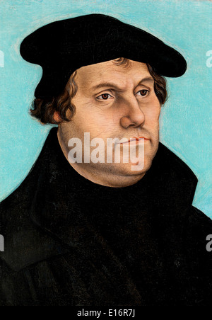 Martin Luther par Lucas Cranach le Vieux, 1532 Banque D'Images