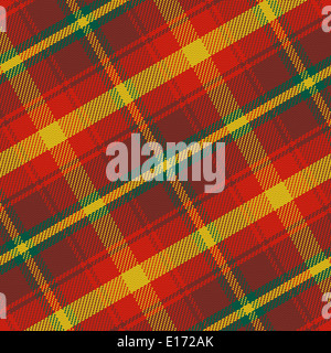 Maple Leaf motif transparent vecteur tartan canadienne avec quatre couleurs de la feuille d'érable Banque D'Images
