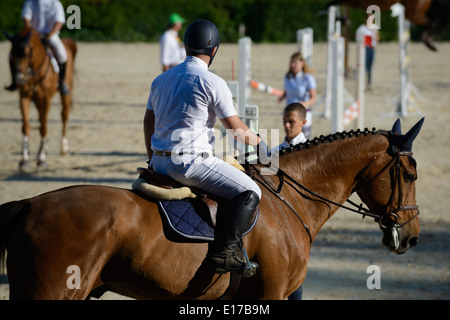 Cavalier sur cheval Banque D'Images